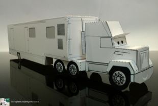 bouwplaat-papercraft-paper model-truck-trailer